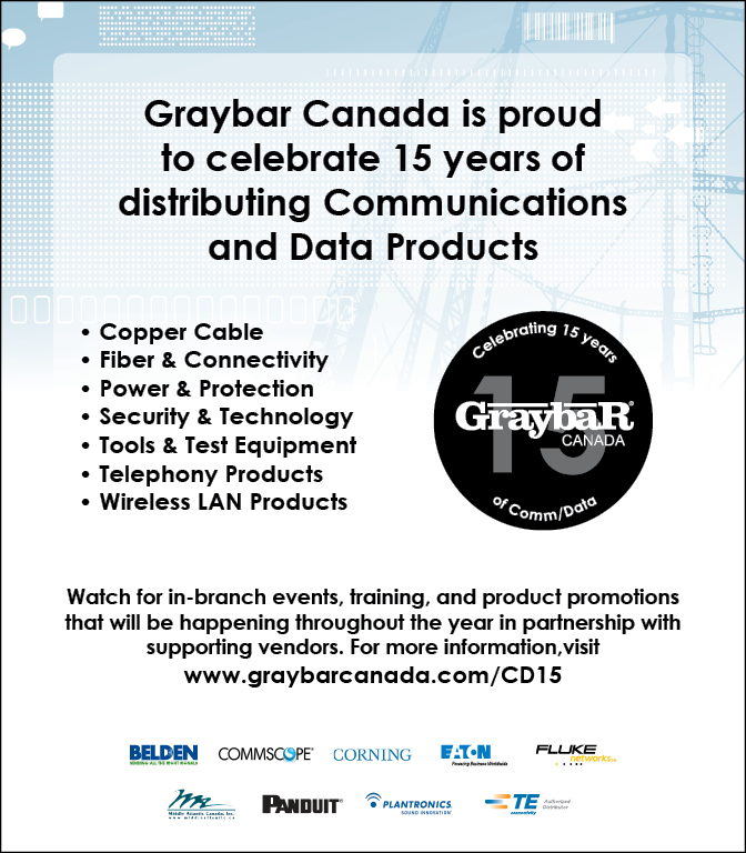 Graybar Canada Celebrates 15 Years of Comm/Data Distribution